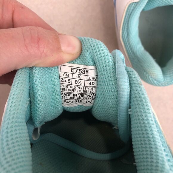 Asics Women's Gel Dedicate 8 Tennis Shoes White Teal Blue Size 8.5 - Picture 9 of 9